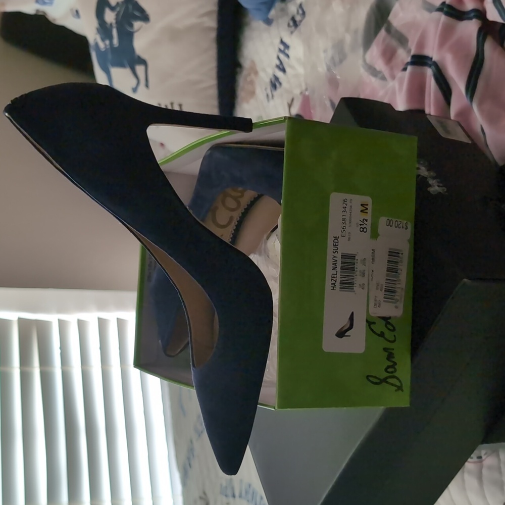 Navy Suede Pumps